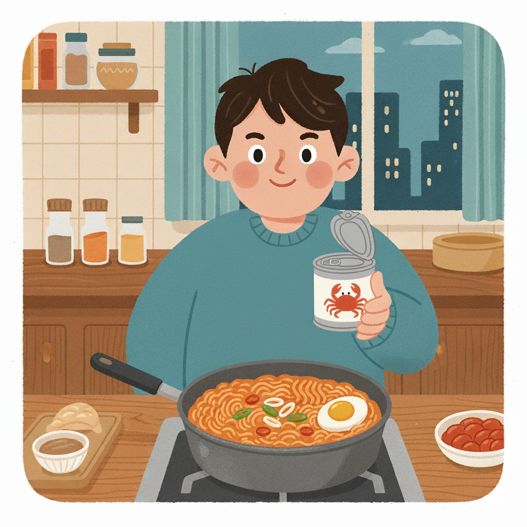게딱지장 라면