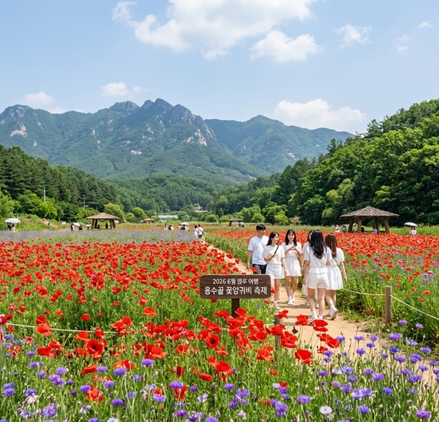 원주 용수골 꽃양귀비 축제