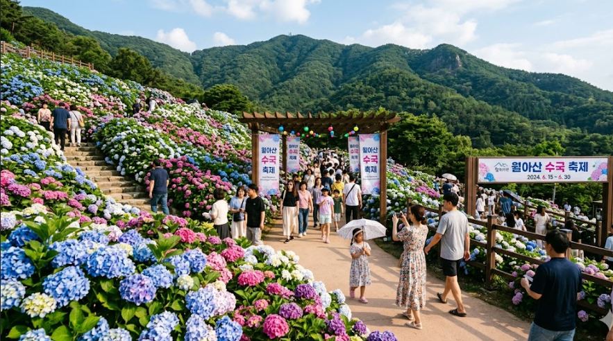 월아산 수국 축제