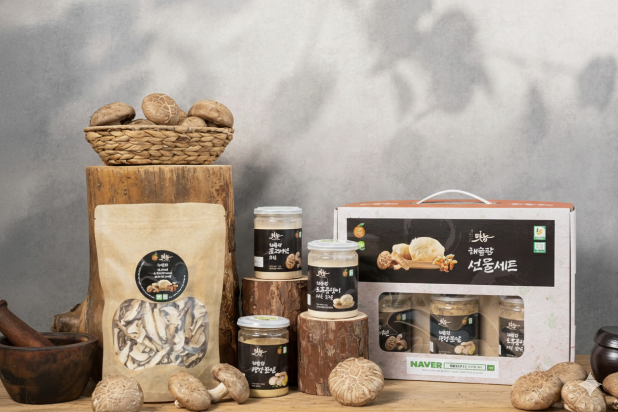 버섯 분말 3종 세트(노루궁뎅이, 생강, 표고 각 70g)