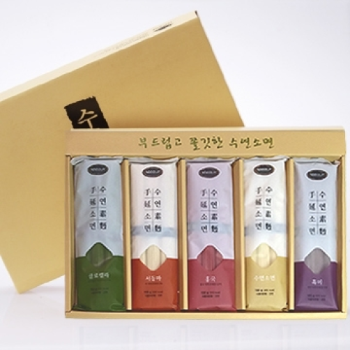 수연소면 5종 세트 1.5kg(소연, 서동마, 홍국, 클로렐라, 흑미 각 150g*2봉)