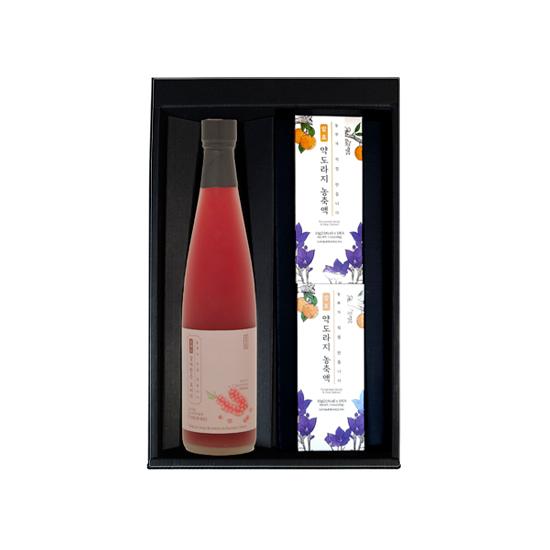 청숨 프리미엄 농축액 선물세트(오미자 500ml+발효약도라지농축액 10g*20포)