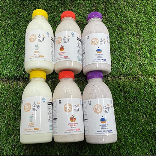  춘원목장 플레인 3L(딸기, 블루베리, 플레인 각 500ml*2개)