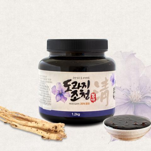 100% 국내산 도라지 조청세트 1.2kg(도라지 0.6kg+우리쌀 0.6kg) 