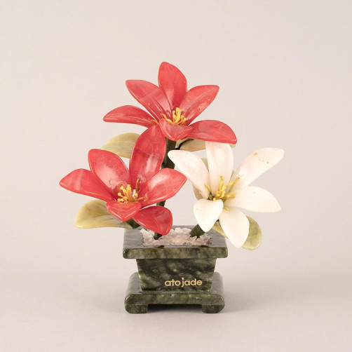 사각 천연옥꽃 릴리(레드, 화이트)