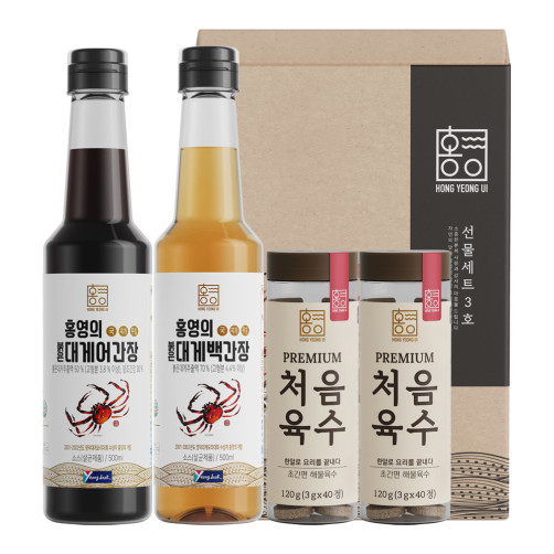 영덕 어간장 육수세트 4병(대게어간장 1병+대게백간장 1병+코인육수 2병)