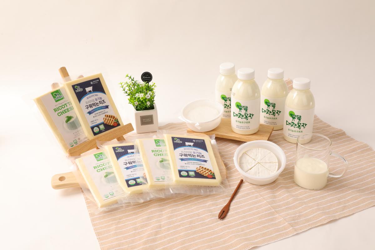 대광목장 유기농 치즈세트 860g(요구르트 500ml+치즈 2종 360g)