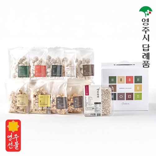 한과 선물세트 1호(유과 70g*3팩+강정 100g*2팩+오란다 100g)