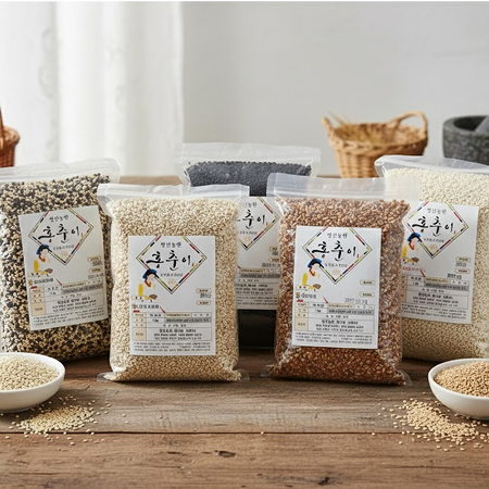 영광농협 잡곡 5종 세트(오색찰현미, 찰흑미, 현미, 오색보리, 찰보리 각 1kg)