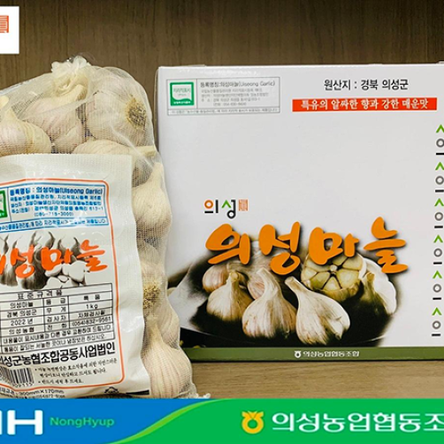 의성농협 토종 한지형마늘 2kg(1kg*2팩)