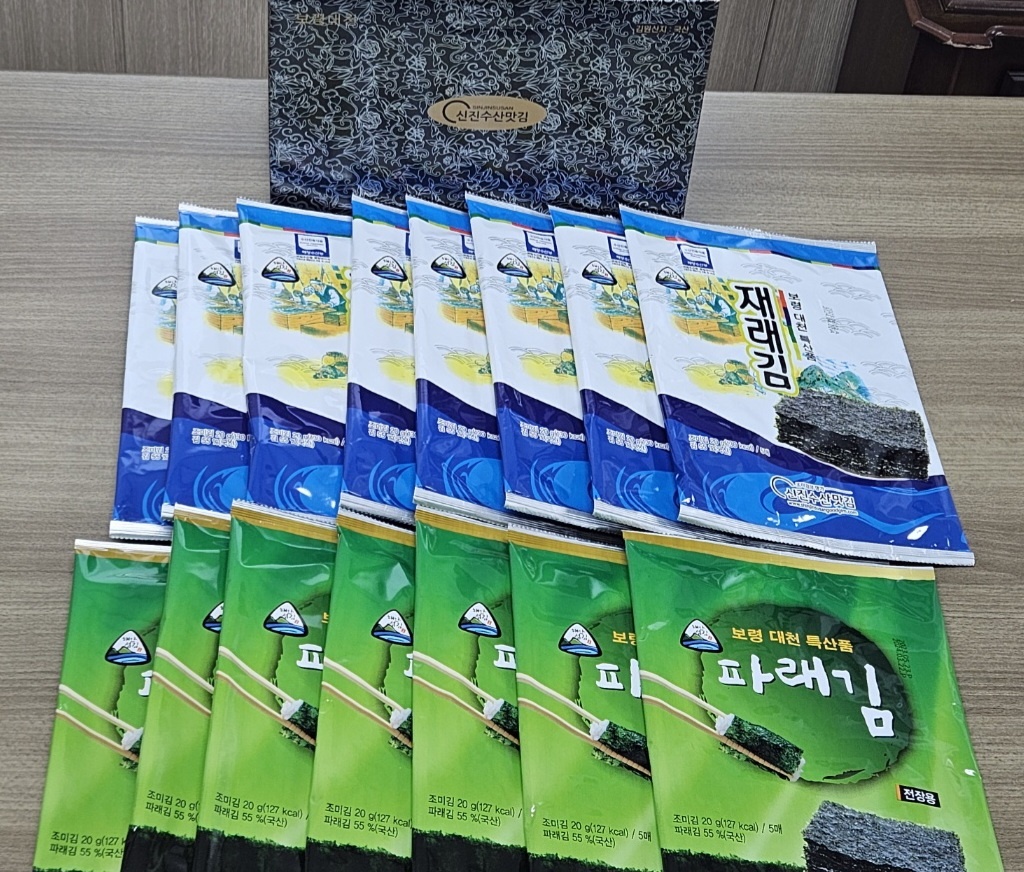 선물세트3*2각 300g(재래김 20g*8봉+파래김 20g*7봉)