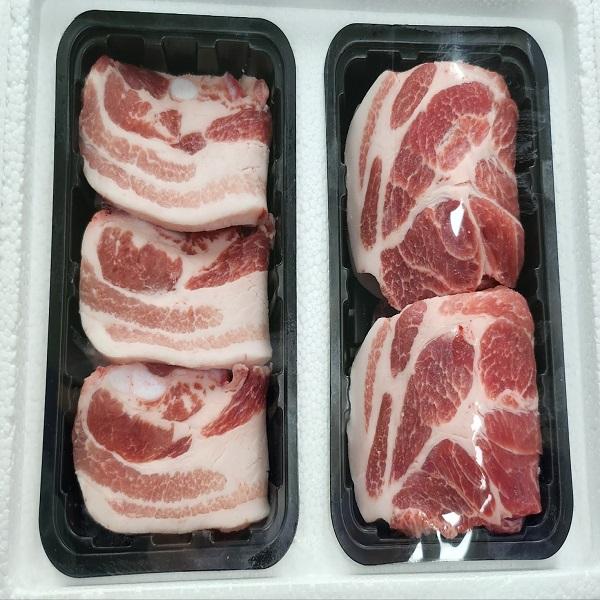 한돈 세트 1.1kg(삼겹살 550g+목살 550g)