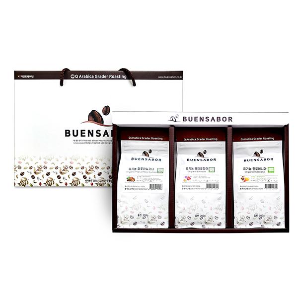 유기농 원두 3종 선물세트 600g(200g*3봉)