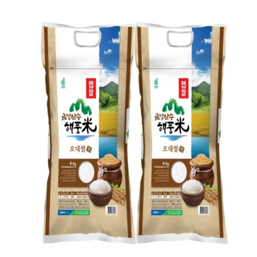 단일품종 오대벼 금강산수해풍미 상등급 8kg(4kg*2포대)