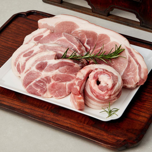 청양더한우 임꺽정 한돈세트 1.03kg(삼겹살 480g+목살 550g)