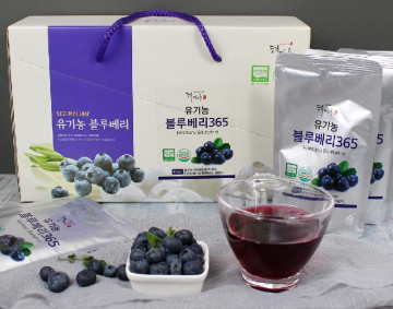 충남 홍성 국내산 유기농 블루베리 착즙 2,700ml(90ml*30팩)