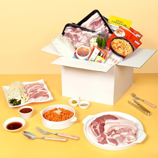 한돈 돈돈박스 1.2kg(삼겹살, 목살, 항정살, 가브리살 각 150g+구성품 8종)