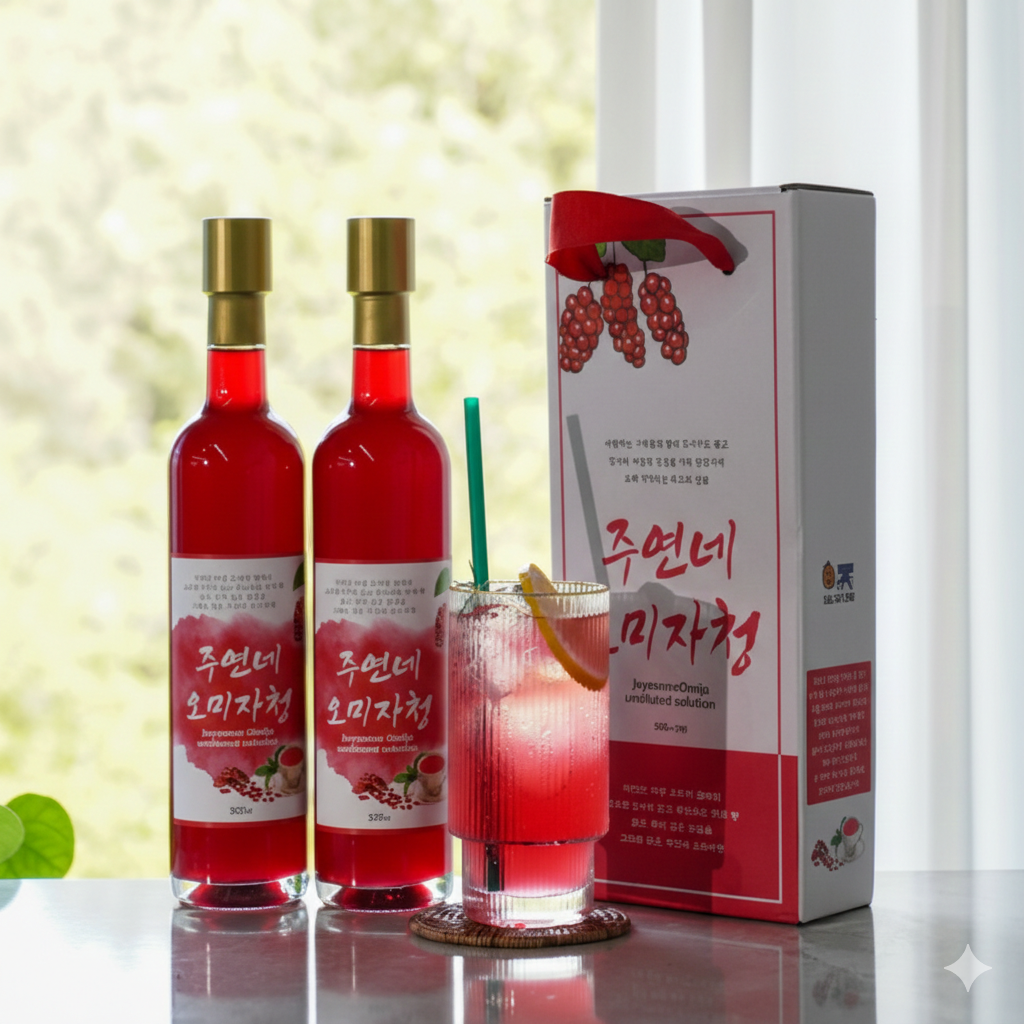 오미자청 원액 1L(0.5L*2병) 산지직송 엑기스