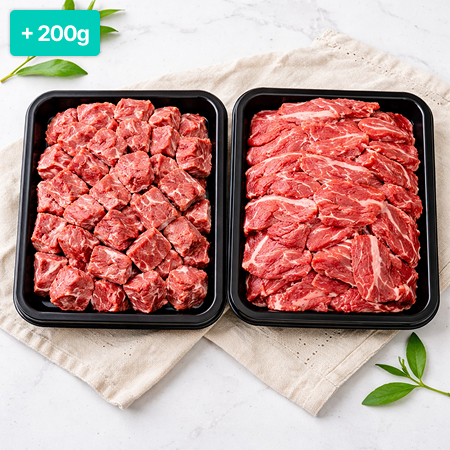 [이벤트] 실속한우세트 1kg(국거리/불고기 각 0.4kg+0.2kg)