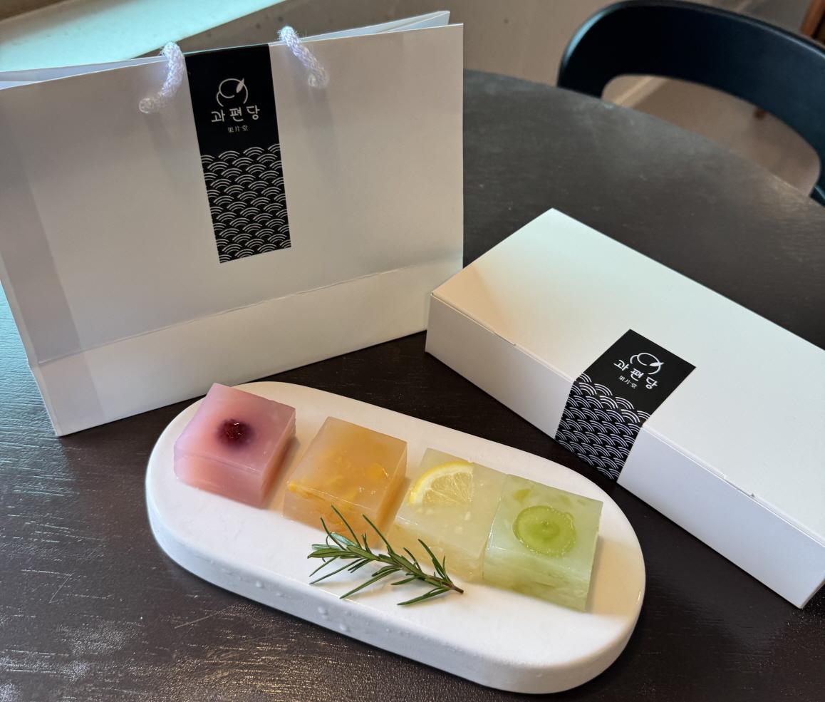 과편 16구 세트 560g(복숭아, 오미자, 레몬, 청포도 각 35g*2개*2세트)