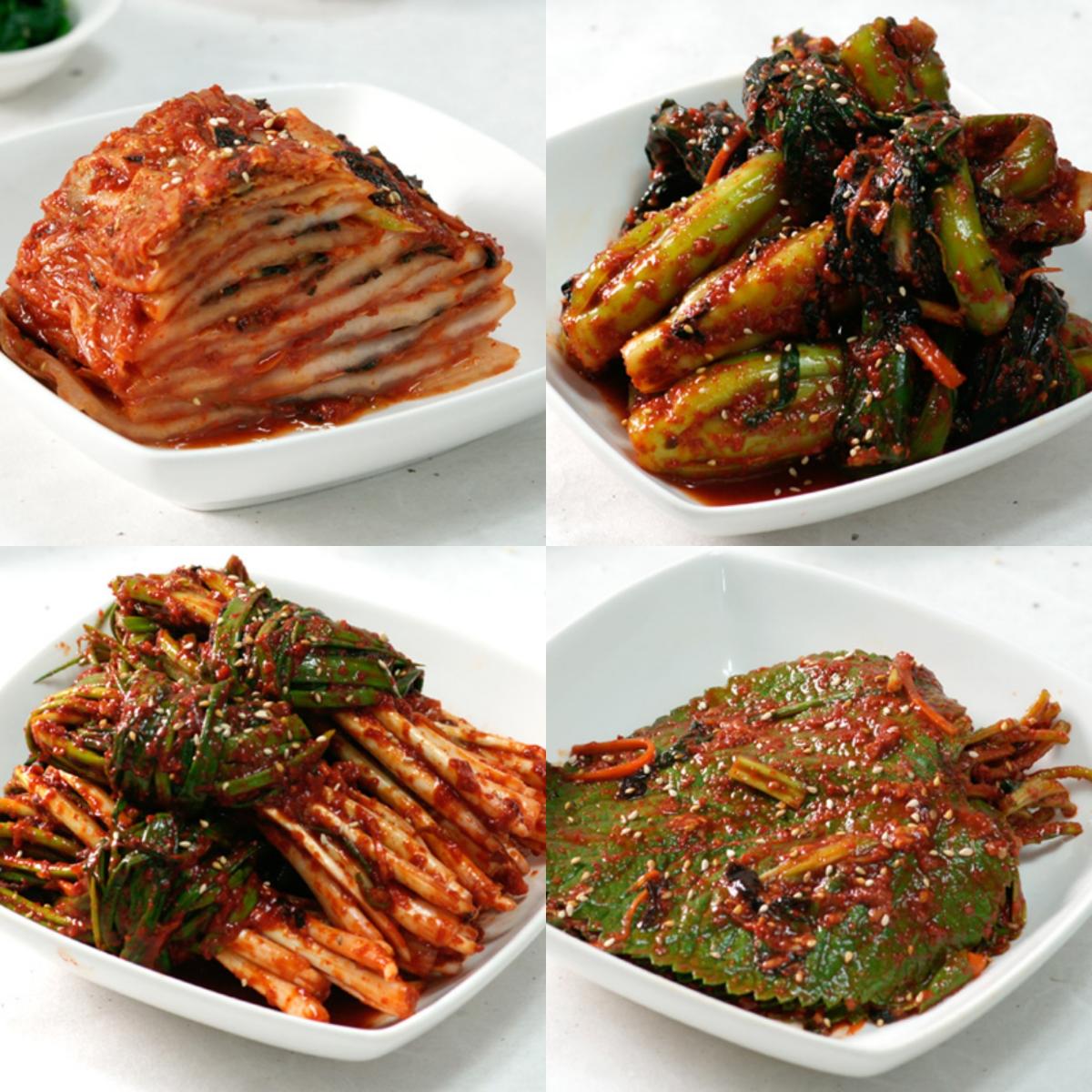 산들래 김치 세트 (포기,갓,파,깻잎 택)