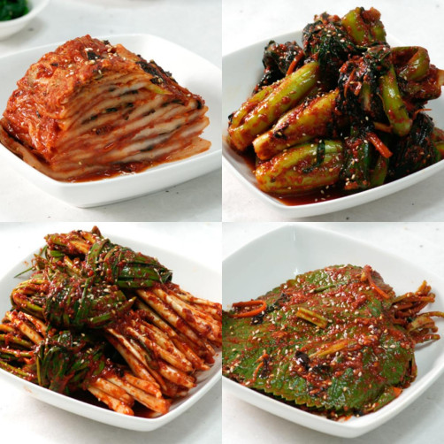 산들래 김치 세트 (포기,갓,파,깻잎 택)