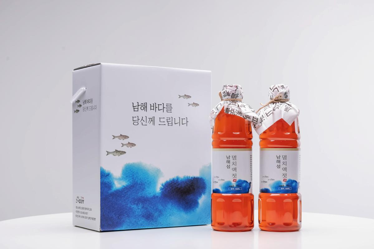 남해섬 멸치액젓세트 (900ml×2병) 남해건어물점빵