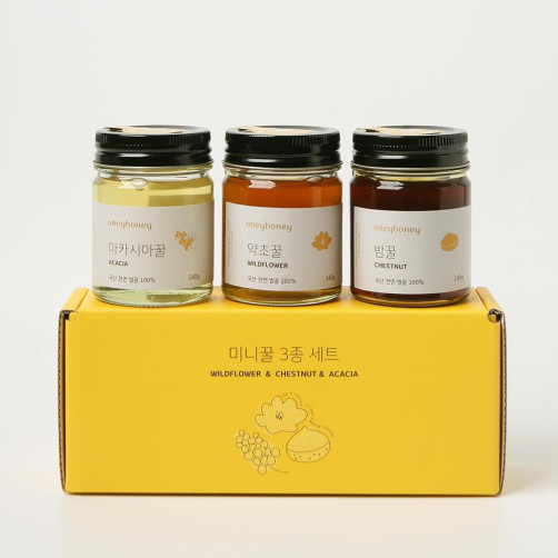 오니허니 미니꿀 3종 세트 485g (140g*3병+곰돌이꿀 65g)