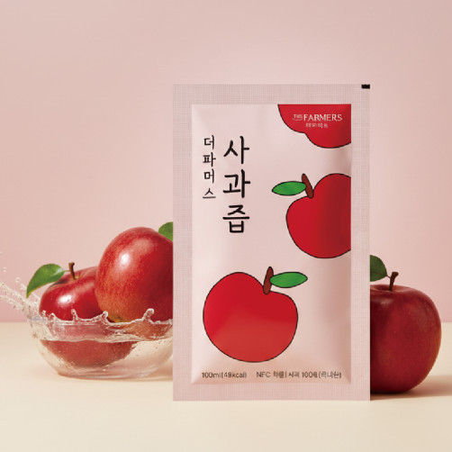 생과일착즙 영덕 더파머스 사과즙 5L(100ml*50포)