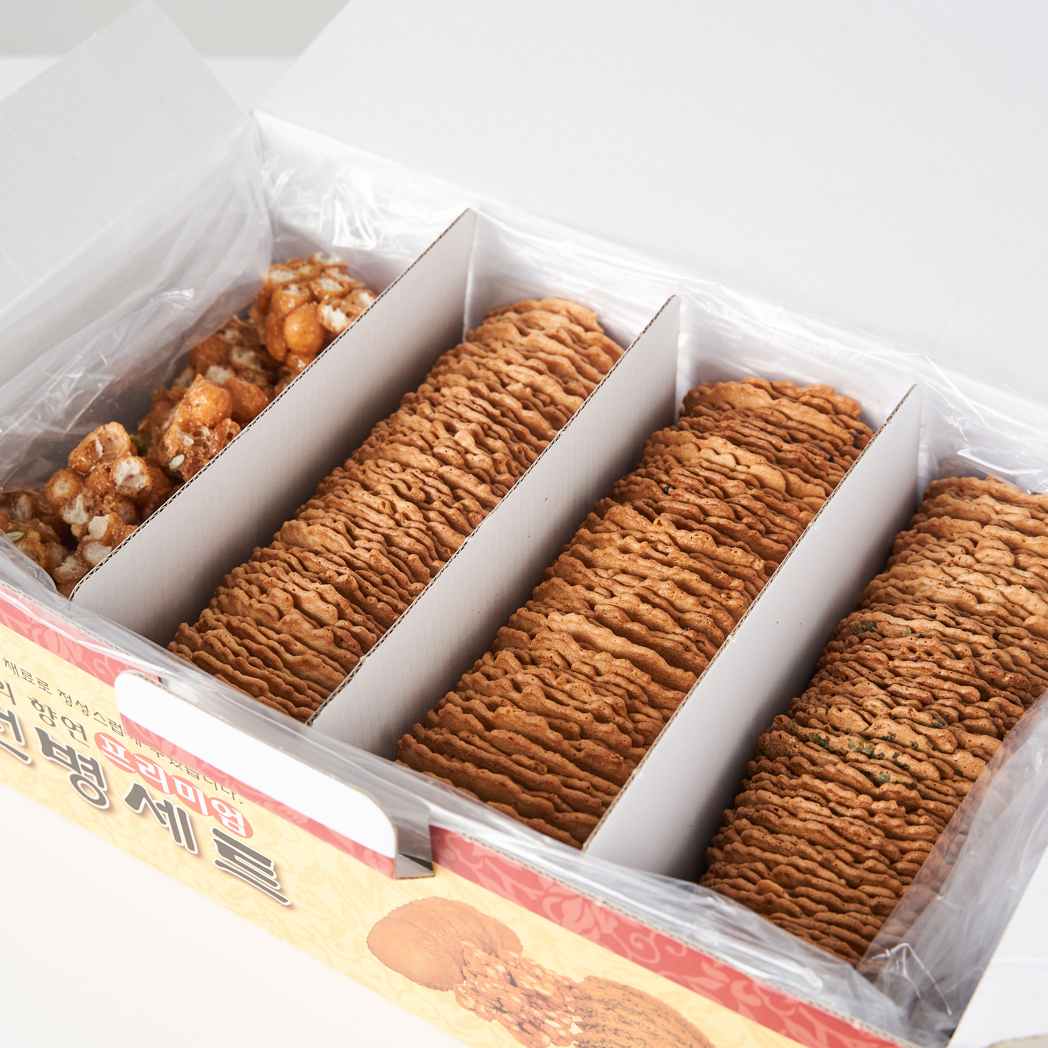 프리미엄 전병과자세트 2.4kg(파래, 땅콩, 양파전병, 맛도라 1.2kg*2박스)