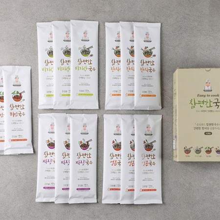 참편한국수 5종 세트(15개입)+비빔막국수 3개