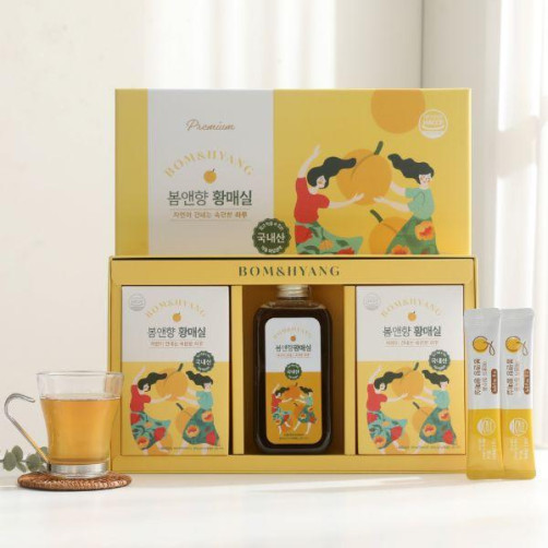 국산 황매실 스틱 세트 1.7L(매실스틱 30ml*20포*2개+매실청 500ml)