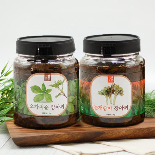 삼둔농원 장아찌 2kg(눈개승마장아찌 1kg+오가피순장아찌 1kg)
