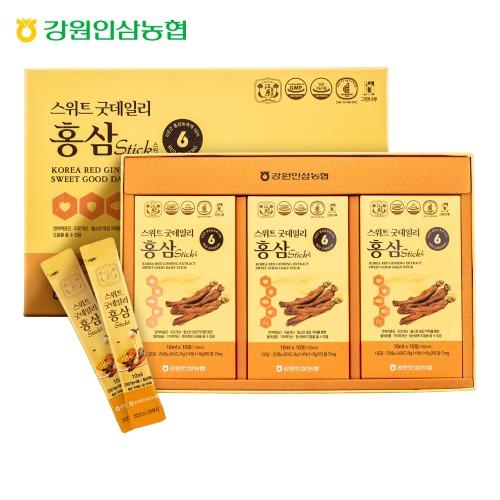 6년근 홍삼농축액과 국내산 벌꿀 정제한 홍삼스틱 300ml(10ml*30포)