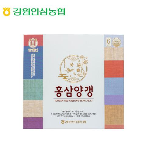 6년근 홍삼농축액과 강낭콩 앙금 홍삼양갱 630g(45g*14개입)