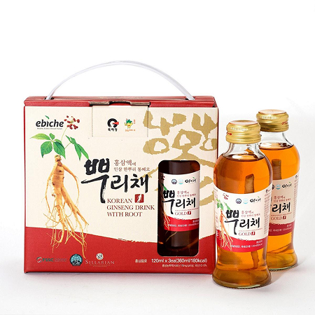 홍삼에 인삼이 한뿌리 통째로 1.44L(120ml*3병*4세트)