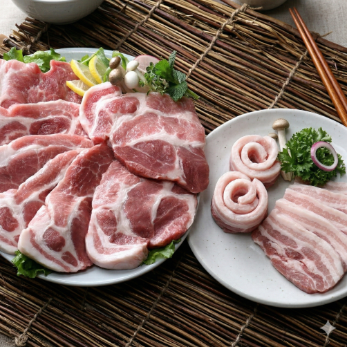한돈 세트 1kg(삼겹살 0.5kg+목살 0.5kg)