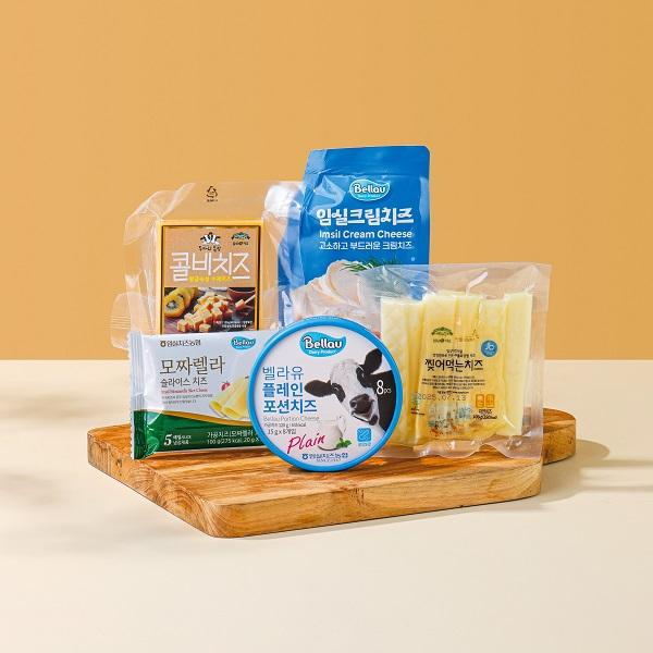 임실엔치즈세트 2호(숙성, 스트링, 모짜슬라이스 각 100g+크림 200g+포션 120g)