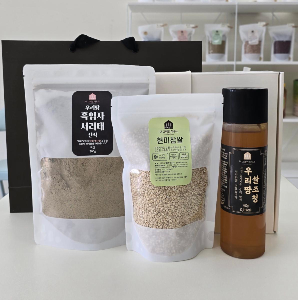 조청세트 1.65kg(미숫가루 0.5kg+현미찹쌀 0.5kg+쌀조청 0.65kg) 