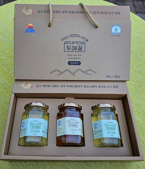 두메꿀 꿀단지 750g(250g x3, 아카시아,야생화)