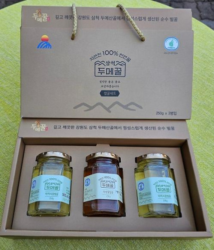 두메꿀 꿀단지 750g(250g x3, 아카시아,야생화)