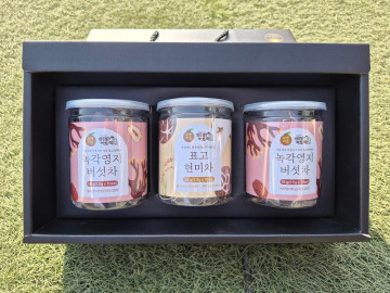 녹각영지버섯 티백 55g(녹각영지버섯차 1.5g*10개*2통+표고버섯차 2.5g*10개)