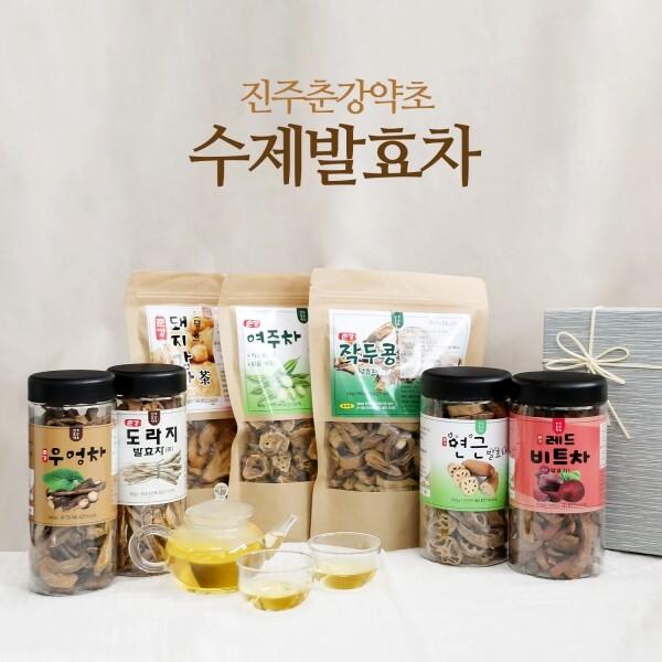 수제 발효차 세트 310g(돼지감자 150g+여주 60g+우엉 100g)