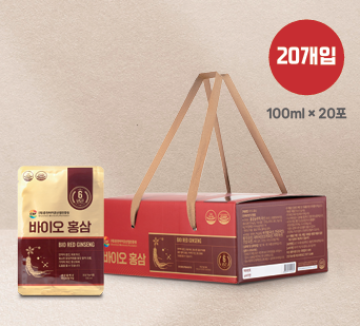 100% 국내산 6년근 바이오 홍삼 2L(100ml*20포)