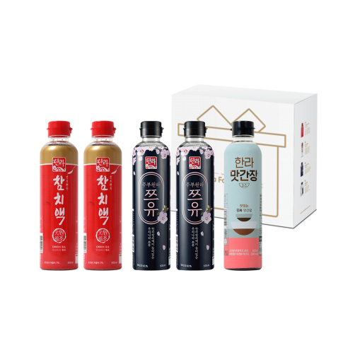 한라 참치액 4호 세트 2.5L(참치액, 쯔유 각 500ml*2병+맛간장 500ml)