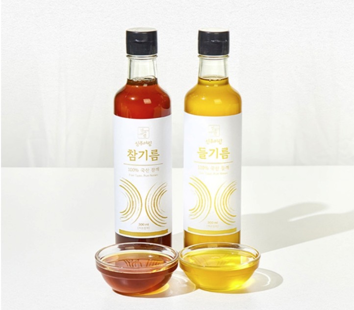 국내산 기름 300ml(참기름, 들기름 중 택 1)