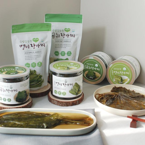 HACCP 인증 장아찌 세트 1kg(명이 0.5kg+곰취 0.5kg)