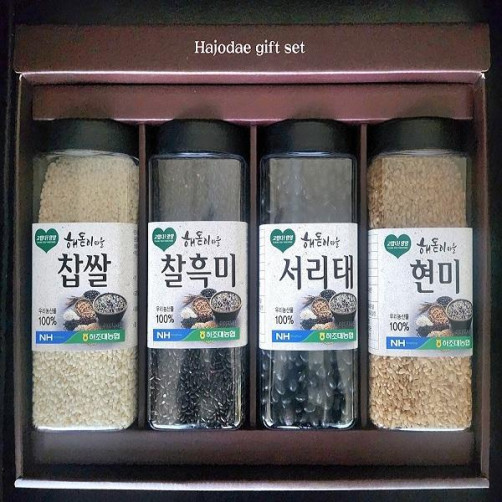 잡곡 선물세트 1호 3.25kg(찹쌀, 찰흑미, 현미 각 850g+서리태 700g)