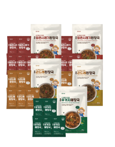 뚝딱 국 3종(곤드레, 얼큰시래기, 우거지 블럭 각 10g*5개)