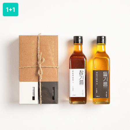 [이벤트] 삼일기름집 기름 선물세트 600ml(참기름 300ml+들기름 300ml)